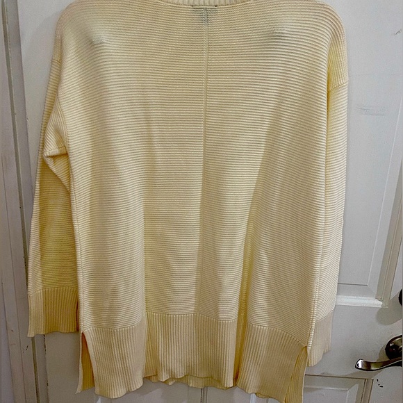 Talbots Cream Tunic Textured Sweater - Picture 2 of 7
